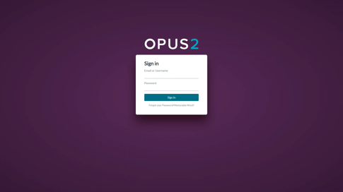 Login to Opus 2 - A new look