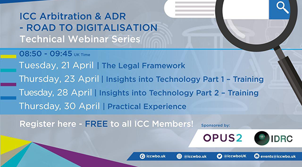 Opus 2 proud to sponsor ICC Arbitration webinar series