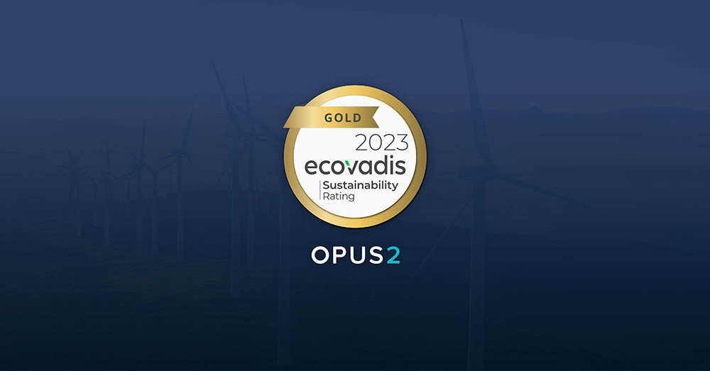 Opus 2 earns gold medal from EcoVadis for sustainability performance